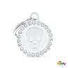 Chapa identificativa circulo calavera