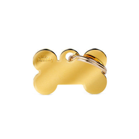 Chapa identificativa Hueso laton dorado
