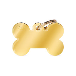 Chapa identificativa Hueso laton dorado