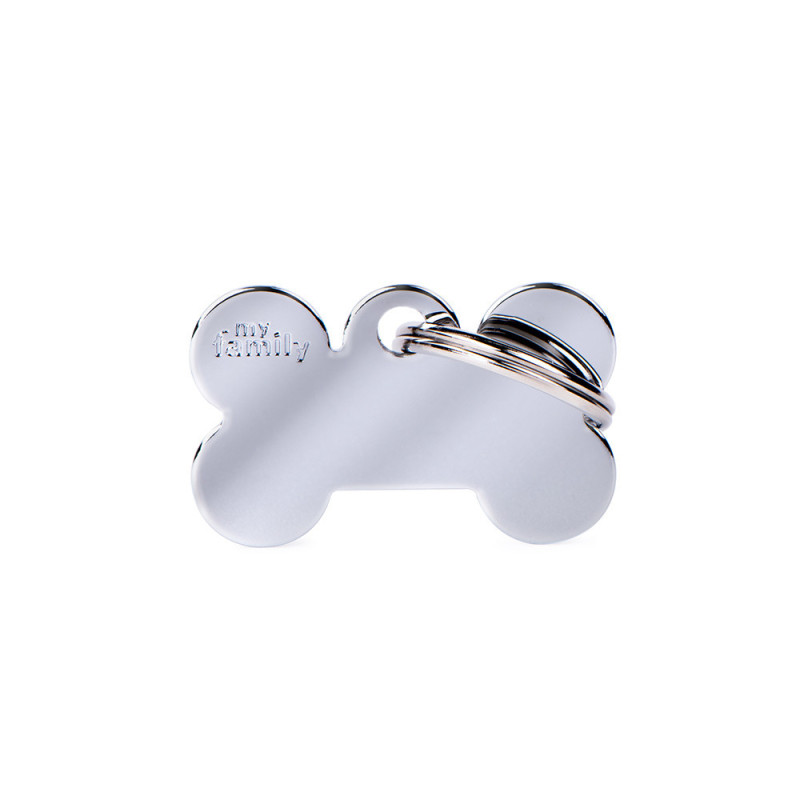 Chapa identificativa Hueso laton cromado