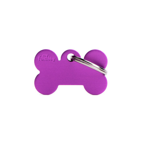 Chapa identificativa Hueso azul morado