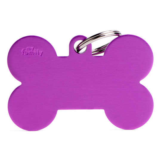 Chapa identificativa Hueso azul morado