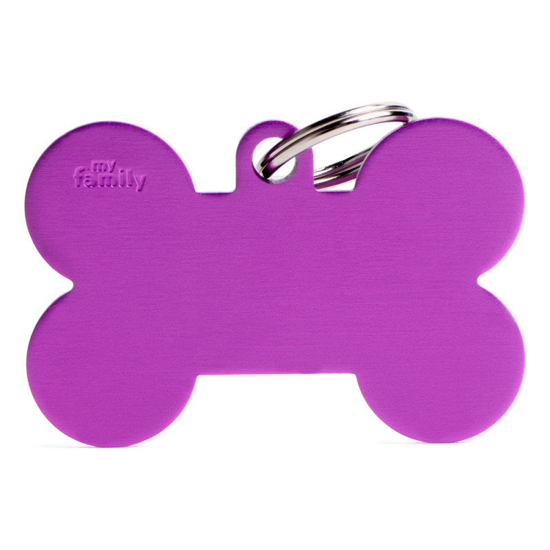 Chapa identificativa Hueso azul morado
