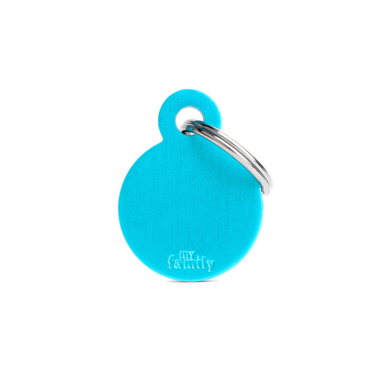 Chapa identificativa circulo azul celeste