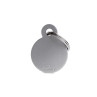 Chapa identificativa circulo gris Chapa identificativa circulo gris