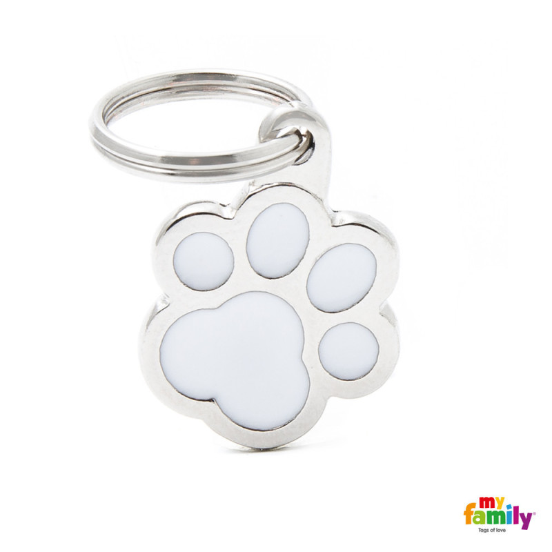 Chapa identificativa classic huella blanca