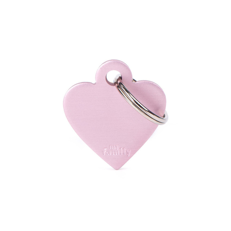 Chapa identificativa corazon rosa