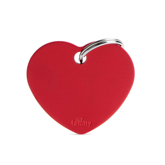 Chapa identificativa corazon rojo