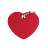 Chapa identificativa corazon rojo