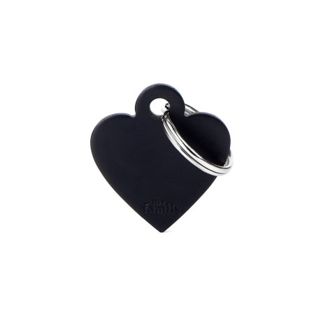Chapa identificativa corazon negro