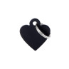 Chapa identificativa corazon negro