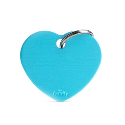Chapa identificativa corazon Azul celeste