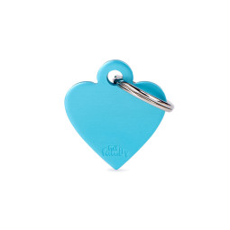 Chapa identificativa corazon Azul celeste