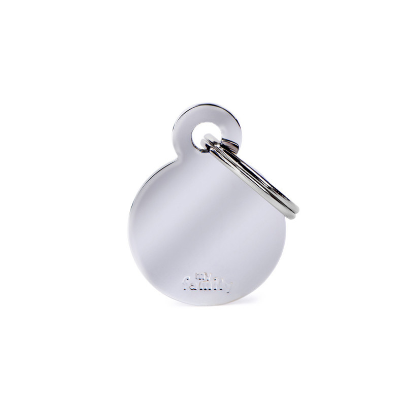 Chapa identificativa circulo laton cromado Chapa identificativa circulo laton cromado