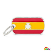 placa identificacion para animales con forma de bandera